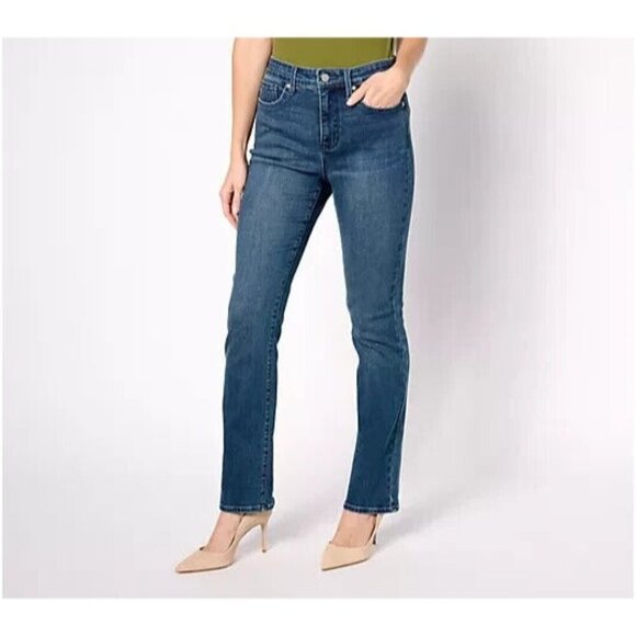 NYDJ High Rise Billie Mini Bootcut Jean Landslide Landslide Petite 00 A629110 - Picture 1 of 1